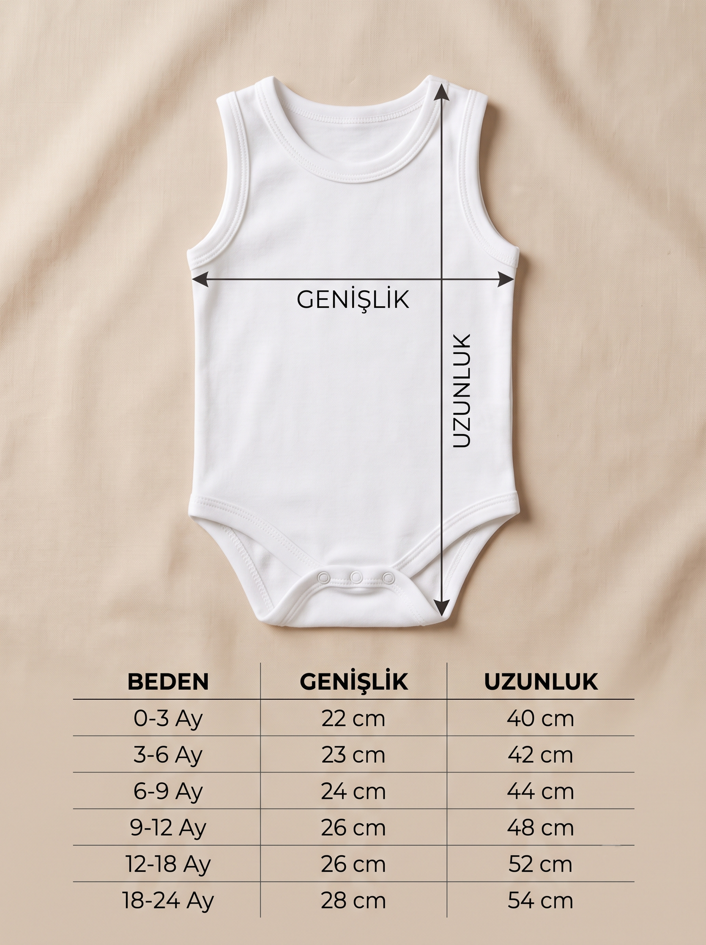 5'li Paket %100 Pamuklu Sıfır Kol Beyaz Bebek Zıbını